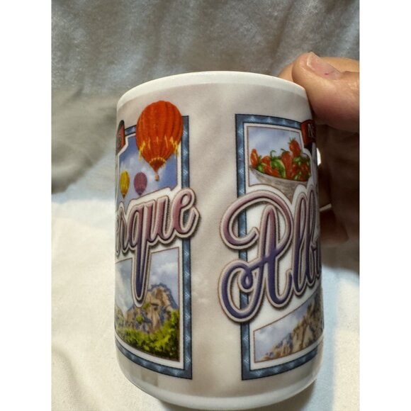 Albuquerque New Mexico Souvenir Mug With Hot Air Balloons & Chili Peppers - Picture 5 of 5